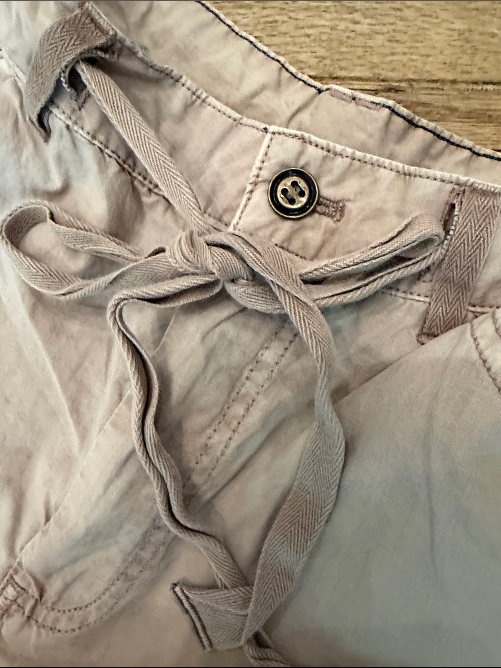Pilcro Light pink Cargo Pants with Drawstring Ankles - Picture 3 of 6